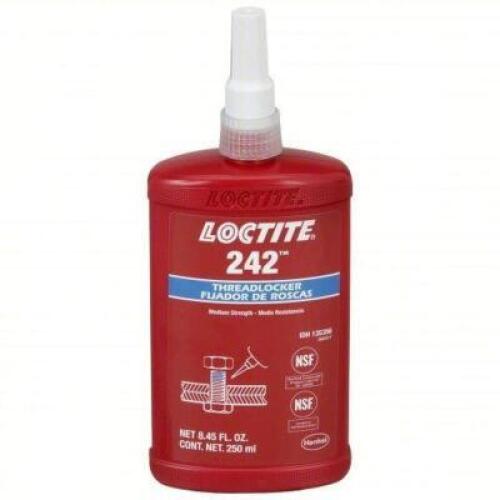 DESCRIPTION: (2) MEDIUM STRENGTH THREAD LOCKER BRAND/MODEL: LOCTITE 242 SIZE: 8.45 OZ RETAIL$: 440.92 QTY: 2