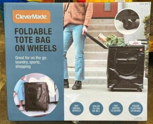 FOLDABLE TOTE BAG ON WHEELS