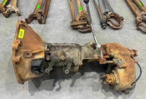 TRANSMISSION WITH ATTACHED DANA 20 TRANSFER CASE FROM A 1967 1977 FORD BRONCO