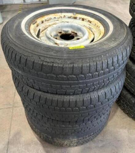 (4) UNIROYAL USED TRUCK TIRES W/ RIMS