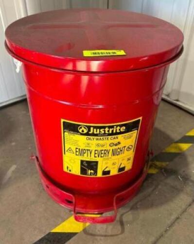 JUSTRITE 10 GALLON OILY WASTE CAN