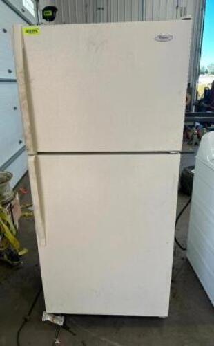 WHIRLPOOL HOUSE HOLD REFRIGERATOR FREEZER.