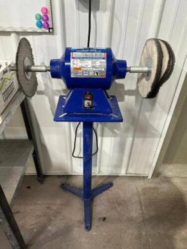 EASTWOOD 1 HP DUAL SPEED PROFESSIONAL DOUBLE END BUFFER W/ STAND