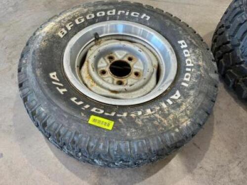 BF GOODRICH RADIAL ALL TERRAIN LT235/75R15 TIRE W/ RIM