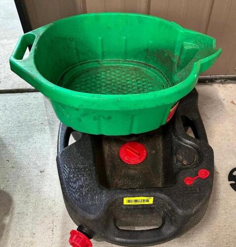 (2) ASSORTED OIL DRAIN PANS