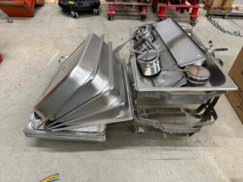 (3) FULL SIZE CHAFFER SETS W/ STANDS