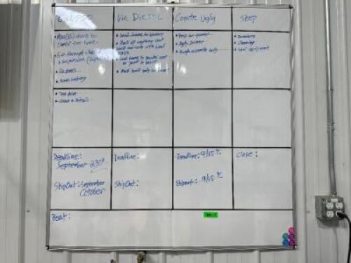 36 "X 36" DRY ERASE BOARD