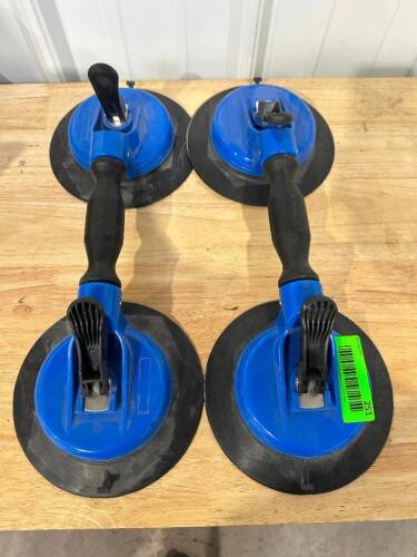 (1) SET OF SUCTION CUP GLASS HANDLING TOOLS