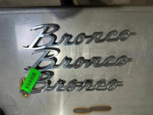 (3) ORIGINAL 1966 77 FORD BRONCO EMBLEMS