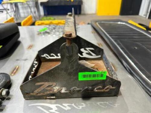 SMALL METAL TOOLS BASKET W/ BRONCO LETTERING
