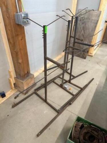 (2) ASSORTED METAL DRYING / PANIT RACKS.