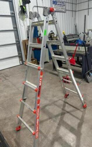 LITTLE GIANT ADJUSTABLE ALUMINUM LADDER