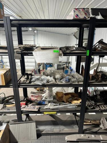 (2) 36" X 18" FIVE TIER LIGHT DUTY METAL PARTS SHELVES.
