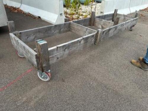 10' WOODEN MOBILE SHOT BODY CART / FABRICATION STAND