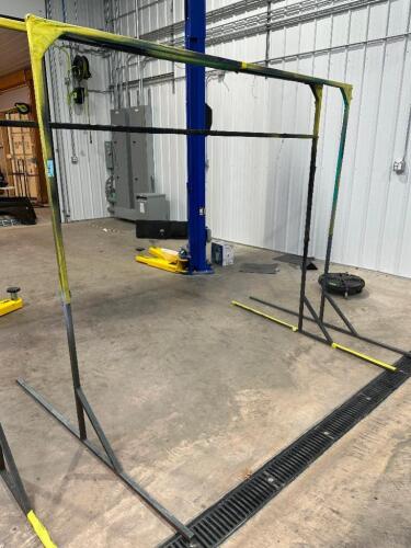 8' METAL HANGING PAINT DRYING RACK.