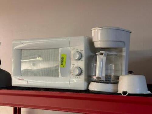 MICROWAVE AND COFFEE MAKER