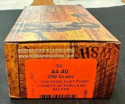(4) 50CT BOXES OF 44-40 ROUND NOSE FLAT POINT COWBOY ACTION LEAD AMMO
