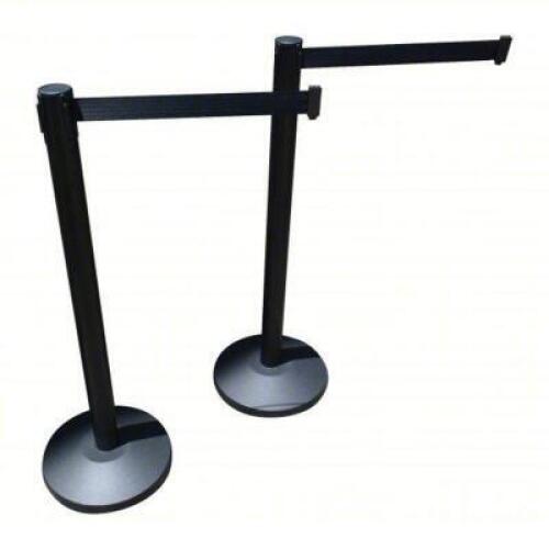 DESCRIPTION: (2) BELT BARRIER SYSTEM BRAND/MODEL: PRODUCT NUMBER #826YK6 INFORMATION: BLACK, 2 NO. OF POSTS, MESSAGE, NO MESSAGE SIZE: 40 1/2 IN POST