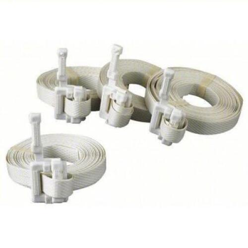 DESCRIPTION: (1) PLASTIC STRAPPING KIT BRAND/MODEL: 16P026 INFORMATION: FITS 1/2 IN STRAP WD, 0.018 IN THICK, 300 LB BREAK STRENGTH, STD, 25 PK RETAIL