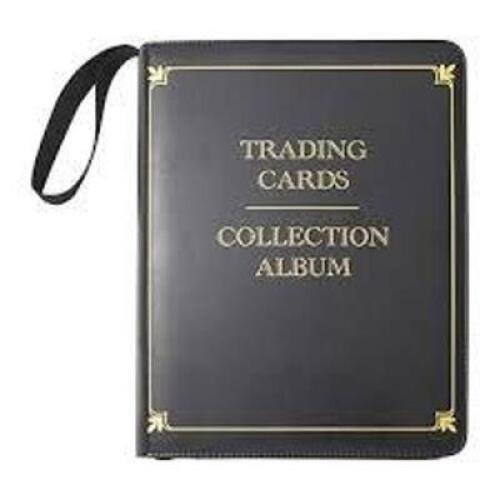 DESCRIPTION: (4) TRADING CARD ALBUM INFORMATION: ZIPPER, LEATHER BOUND, BLACK, NO CARDS INCLUDED RETAIL$: $34.99 EA QTY: 4