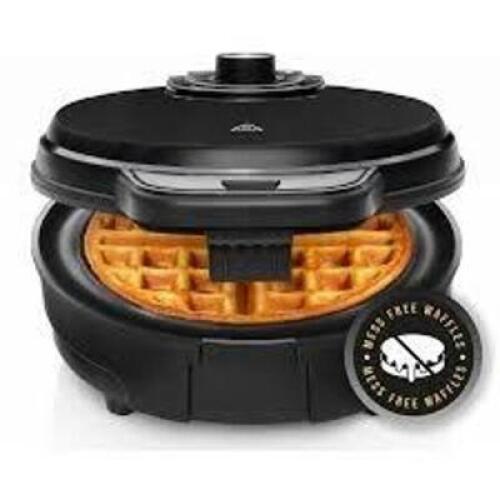 DESCRIPTION: (1) ANTI OVERFLOW WAFFLE MAKER BRAND/MODEL: CHEFMAN INFORMATION: BLACK RETAIL$: $34.99 EA QTY: 1