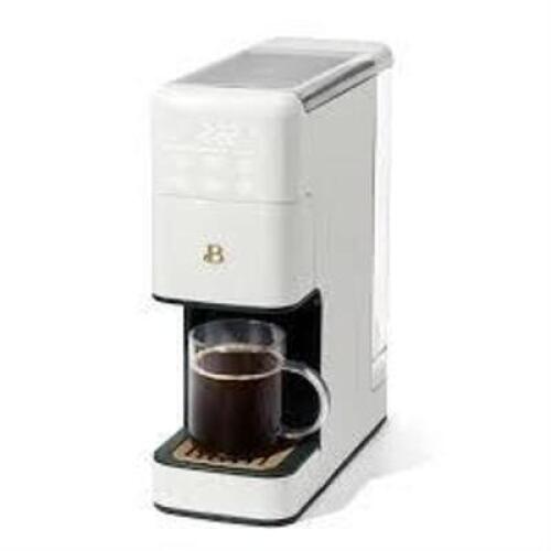 DESCRIPTION: (1) PERFECT GRIND SINGLE SERVE COFFEE MAKER BRAND/MODEL: BEAUTIFUL INFORMATION: WHITE RETAIL$: $109.00 EA QTY: 1