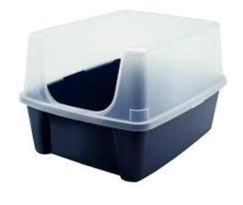 DESCRIPTION: (1) HIGH SIDE OPEN TOP CAT LITTER BOX BRAND/MODEL: IRIS #762016433455 INFORMATION: BLUE AND CLEAR RETAIL$: $21.99 EA QTY: 1