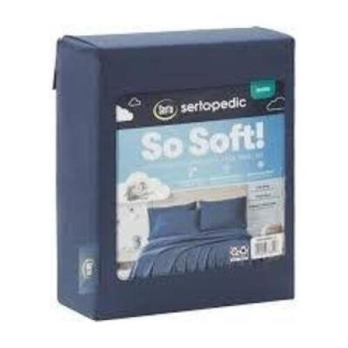 DESCRIPTION: (1) SHEET SET BRAND/MODEL: SERTAPEDIC INFORMATION: NAVY BLUE SIZE: TWIN RETAIL$: $15.57 EA QTY: 1