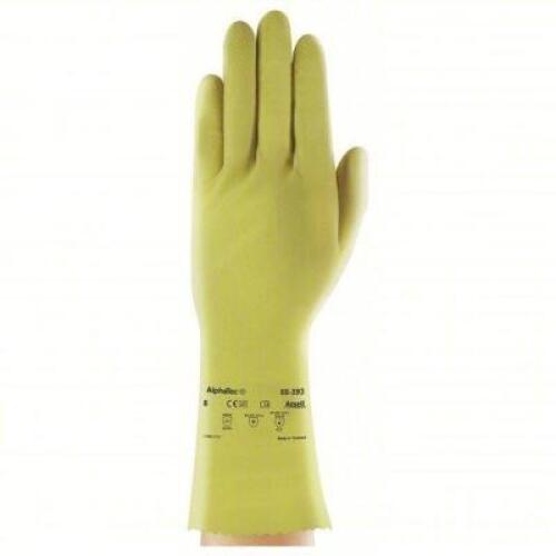 DESCRIPTION: (12) PAIRS OF CHEMICAL RESISTANT GLOVES BRAND/MODEL: ANSELL #48MA93 INFORMATION: BEIGE, 12" LONG SIZE: 10 GLOVE SIZE RETAIL$: $1.56 PER P