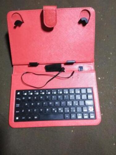 DESCRIPTION: (1) CASE OF APPROX (20) PROTECTIVE CASE WITH KEYBOARD BRAND/MODEL: DIGITAL2 INFORMATION: RED CASES RETAIL$: $11.09 PER CASE QTY: 1