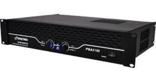 DESCRIPTION: (1) RACK MOUNT PROFESSIONAL POWER AMPLIFIER BRAND/MODEL: PYLE #PQA2100 SIZE: 19" RETAIL$: $125.66 EA QTY: 1