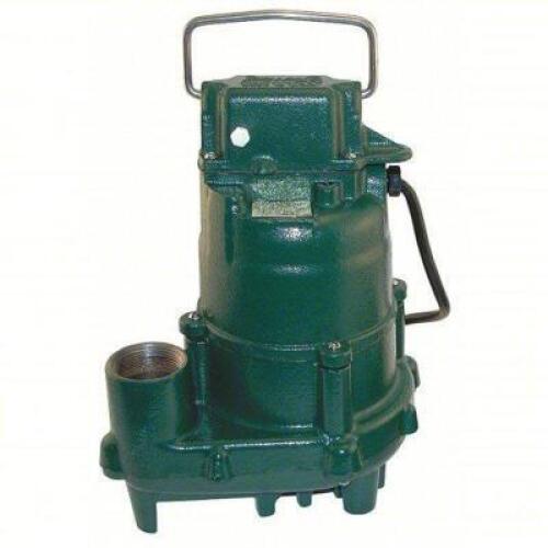 DESCRIPTION: (1) EFFLUENT PUMP BRAND/MODEL: ZOELLER #5CZG3 INFORMATION: GREEN, 1/2, NO SWITCH INCLUDED, 44 FT MAX. HEAD, 3/4 IN MAX. DIA SOLIDS, 110V