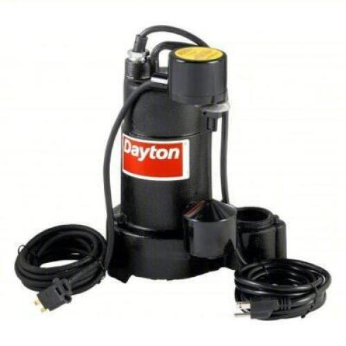 DESCRIPTION: (1) SUBMERSIBLE SUMP PUMP BRAND/MODEL: DAYTON #3BB71 INFORMATION: 1/2 HP CAST IRON 120V AC RETAIL$: $369.35 EA QTY: 1