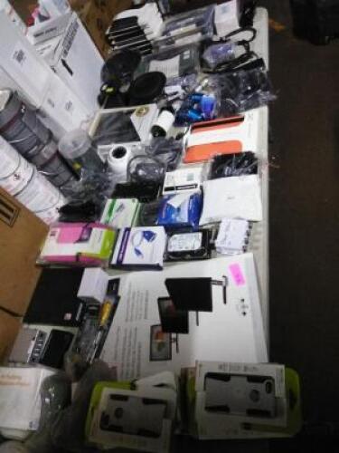 DESCRIPTION: (1) TABLE OF MISC TECHNOLOGY ITEMS BRAND/MODEL: MANY INFORMATION: MUST COME INSPECT QTY: 1