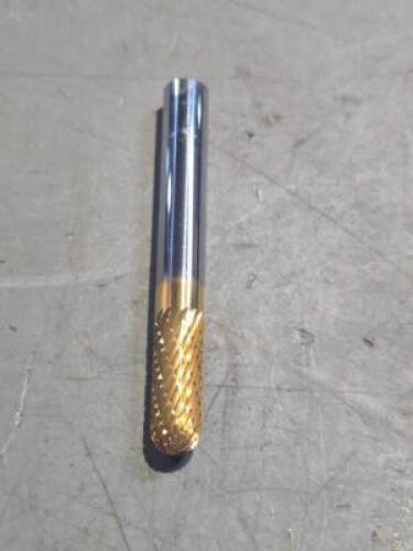DESCRIPTION: (3) SOLID CARBIDE DOUBLE CUT CYLINDER BURR BRAND/MODEL: SGS PRO 11715 SIZE: 1/4" DIA RETAIL$: 73.05 QTY: 3