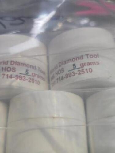DESCRIPTION: (30) DIAMOND POLISHING/LAPPING COMPOUND SIZE: 5 GRAM RETAIL$: 900.06 QTY: 30