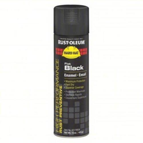 DESCRIPTION: (6) FLAT BLACK ENAMEL SPRAY PAINT BRAND/MODEL: RUS OLEUM V2178838 SIZE: 15OZ RETAIL$: $91.26 QTY: 6