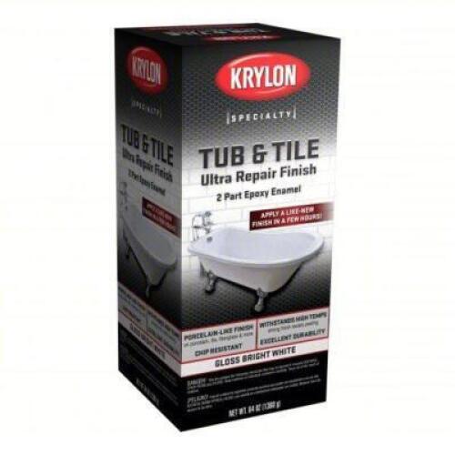 DESCRIPTION: (1) TWO PART TUB AND TILE REPAIR EPOXY BRAND/MODEL: KRYLON K04501007 SIZE: 64 OZ RETAIL$: $49.99 QTY: 1
