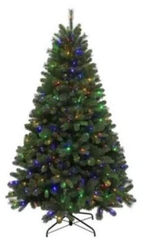 DESCRIPTION: (1) CHRISTMAS TREE BRAND/MODEL: HOLIDAY TIME INFORMATION: PRE LIT LED SIZE: 7', 30" DIAMETER RETAIL$: $99.99 QTY: 1