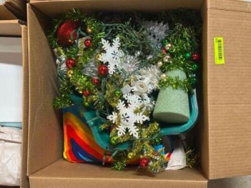 BOX OF XMAS DECORATIONS