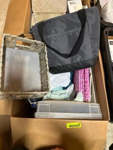 BOX OF CONTAINERS AND HOME GOODS