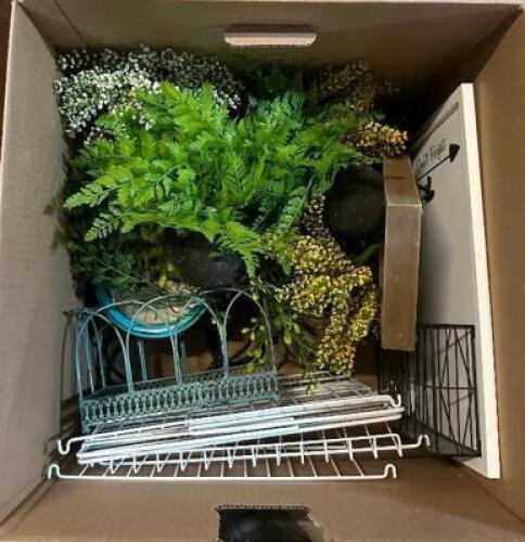 BOX OF FLORAL DECORATIONS