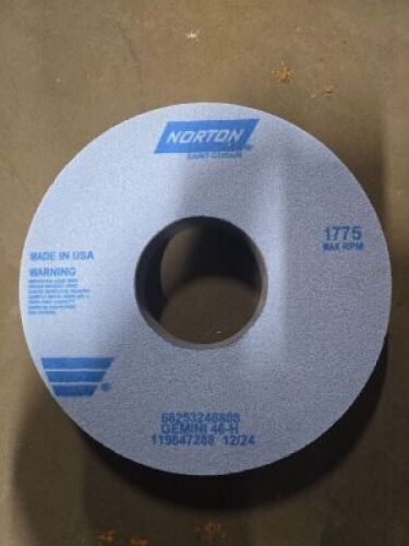 DESCRIPTION: (1) ABRASIVE WHEELBRAND/MODEL: NORTONINFORMATION: MUST COME INSPECTSIZE: 14" X 2" X 5"QTY: 1