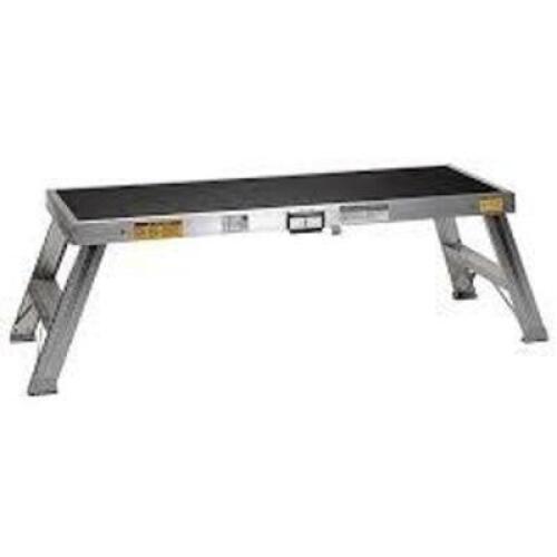 DESCRIPTION: (1) FOLD-N-GO WORK PLATFORMBRAND/MODEL: BAUER #20900INFORMATION: 500 LB CAPACITYSIZE: 22 3/4" X 21" X 70"RETAIL$: $319.99 EAQTY: 1