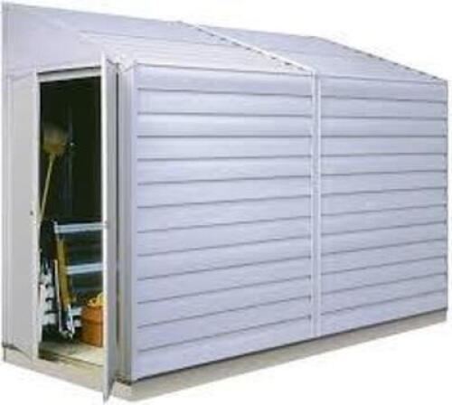 DESCRIPTION: (1) LEAN-TO STORAGE SHED BRAND/MODEL: ARROW YARDSAVER #YS410 INFORMATION: WHITE SIZE: 4' X 10'X RETAIL$: $924.12 EA QTY: 1
