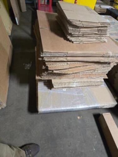 DESCRIPTION: (1) PALLET OF APPROX (150) CARDBOARD MOVING BOXESINFORMATION: MUST COME IN AND INSPECTSIZE: VARIOUS SIZESQTY: 1