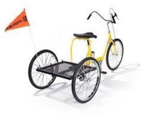 DESCRIPTION: (1) HEFTY HAULER, BICYCLE BRAND/MODEL: TRAILMATE INFORMATION: YELLOW, 500 LB CAPACITY SIZE: 24" X 26" RETAIL$: $1200.00 EA QTY: 1