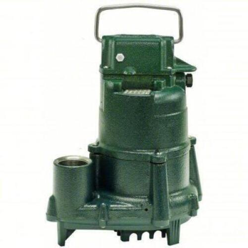 DESCRIPTION: (1) SUBMERSIBLE SUMP PUMP BRAND/MODEL: ZOELLER #60UA11 INFORMATION: 1/2 HP, 115V AC, 61 GPM FLOW RATE @ 10' OF HEAD, 1 1/2 IN FNPT, AUTO