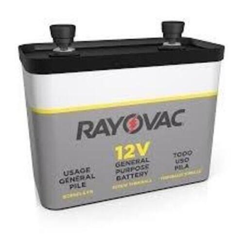 DESCRIPTION: (4) GENERAL PURPOSE BATTERY BRAND/MODEL: RAYOVAC INFORMATION: 12 V, SCREW TERMINALS RETAIL$: $12.08 EA QTY: 4