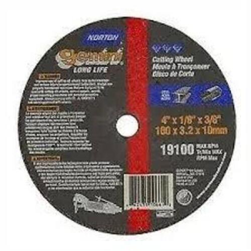 DESCRIPTION: (25) CUT-OFF WHEEL BRAND/MODEL: GEMINI #662435-37273 SIZE: 4" X .035" X 3/8" RETAIL$: $77.00 EA QTY: 25